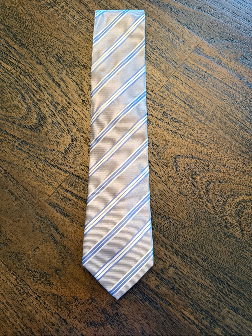 Haines & Bonner Silk Classic Blue Striped Men's Tie